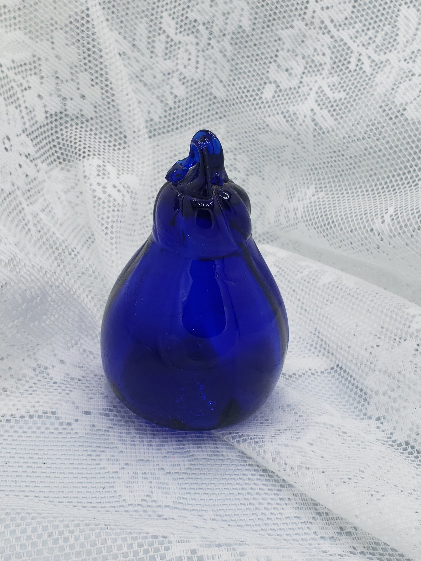 Cobalt Heavy Paperweight Pear or Eggplant