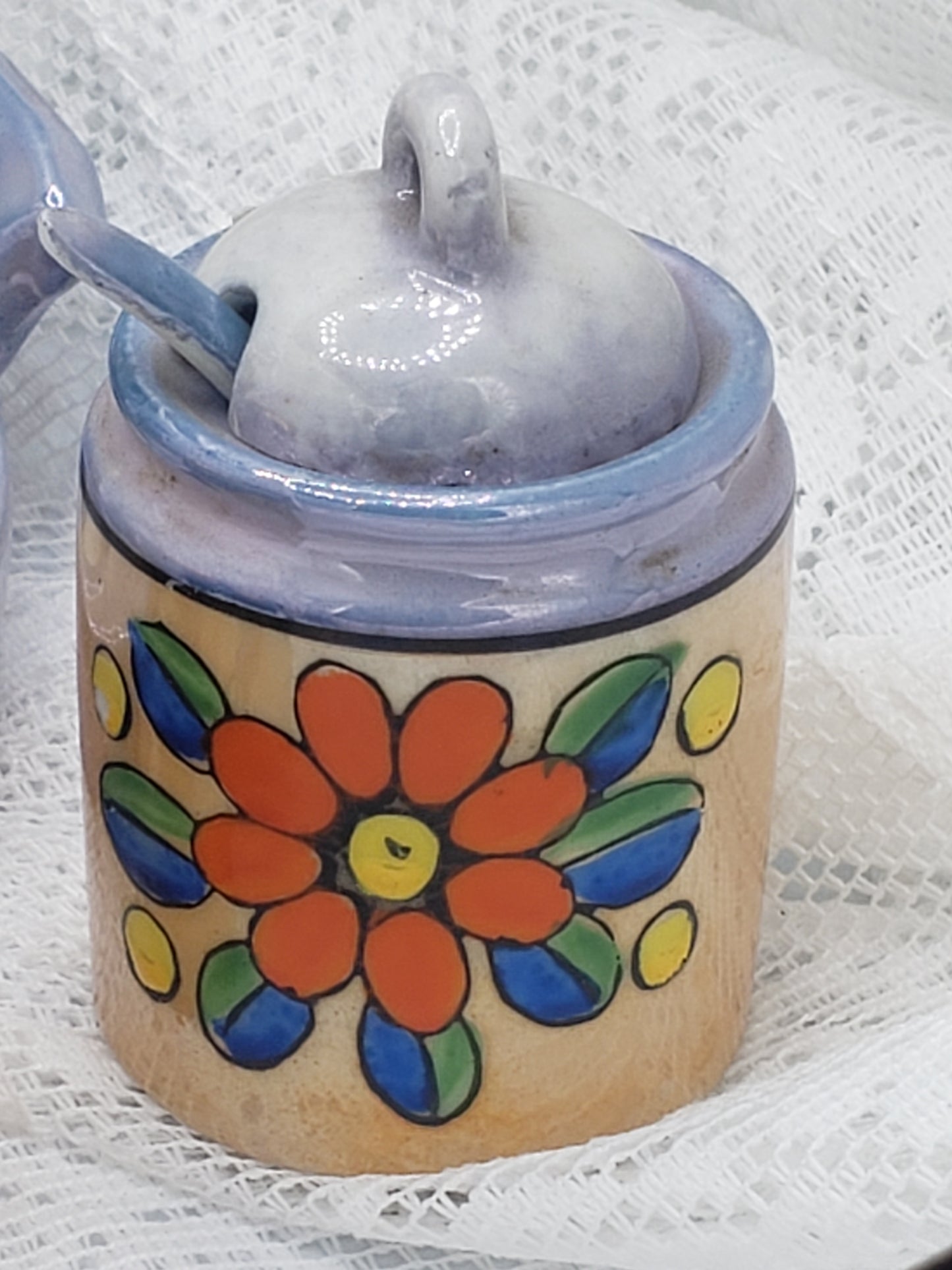 Vintage Lusterware Condiment Set