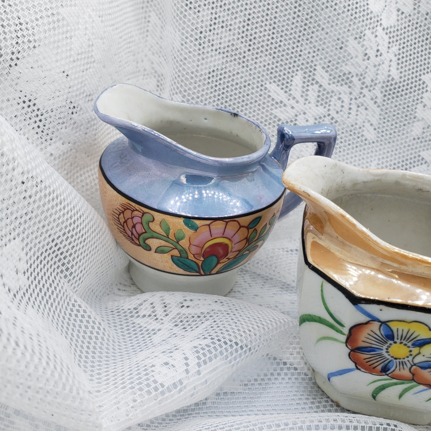 3 Vintage Lustreware Creamers