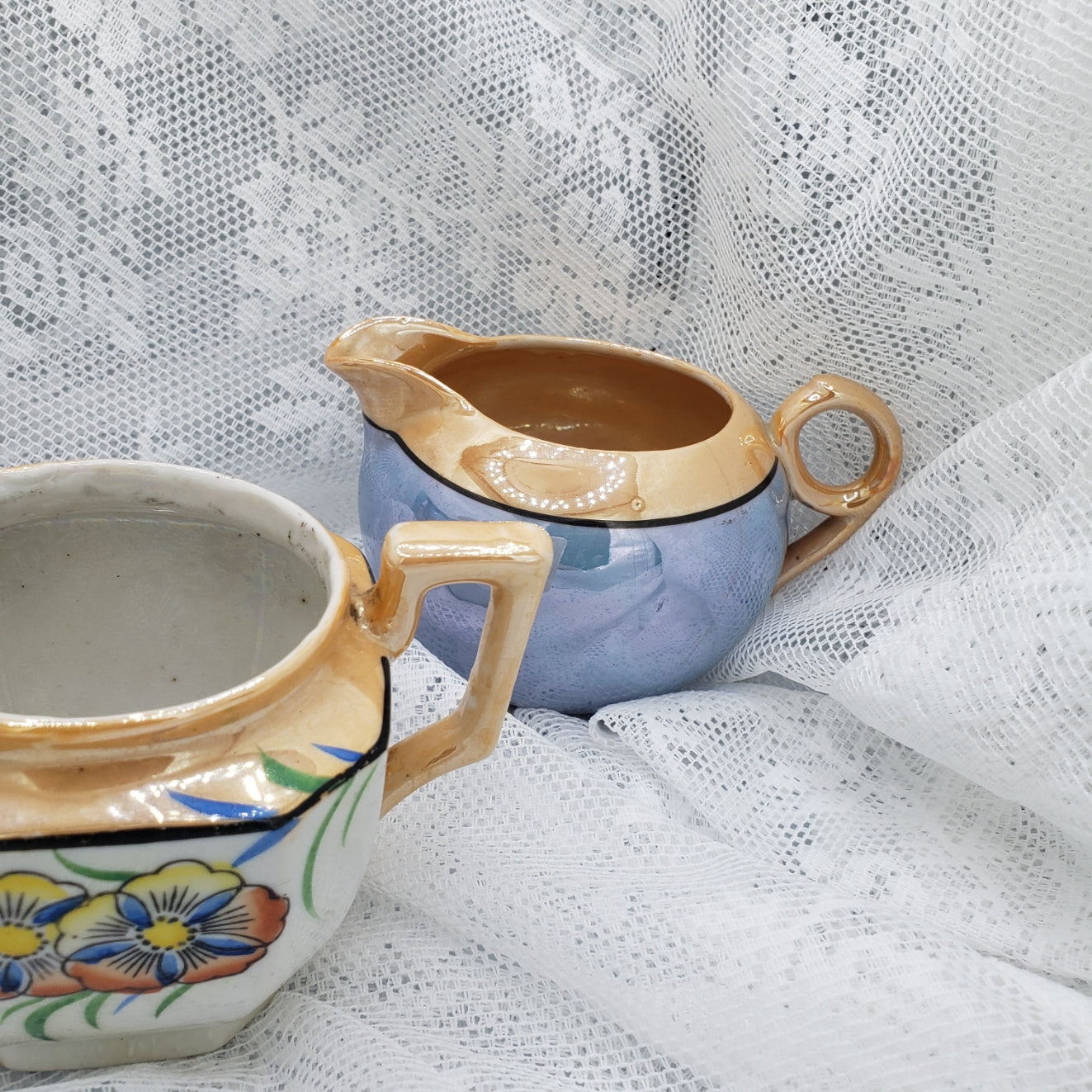 3 Vintage Lustreware Creamers