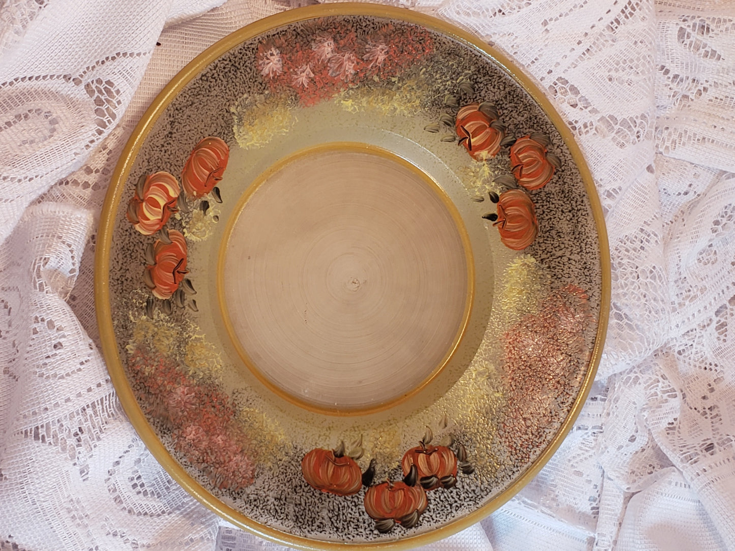 Hand painted Pumpkin Plate