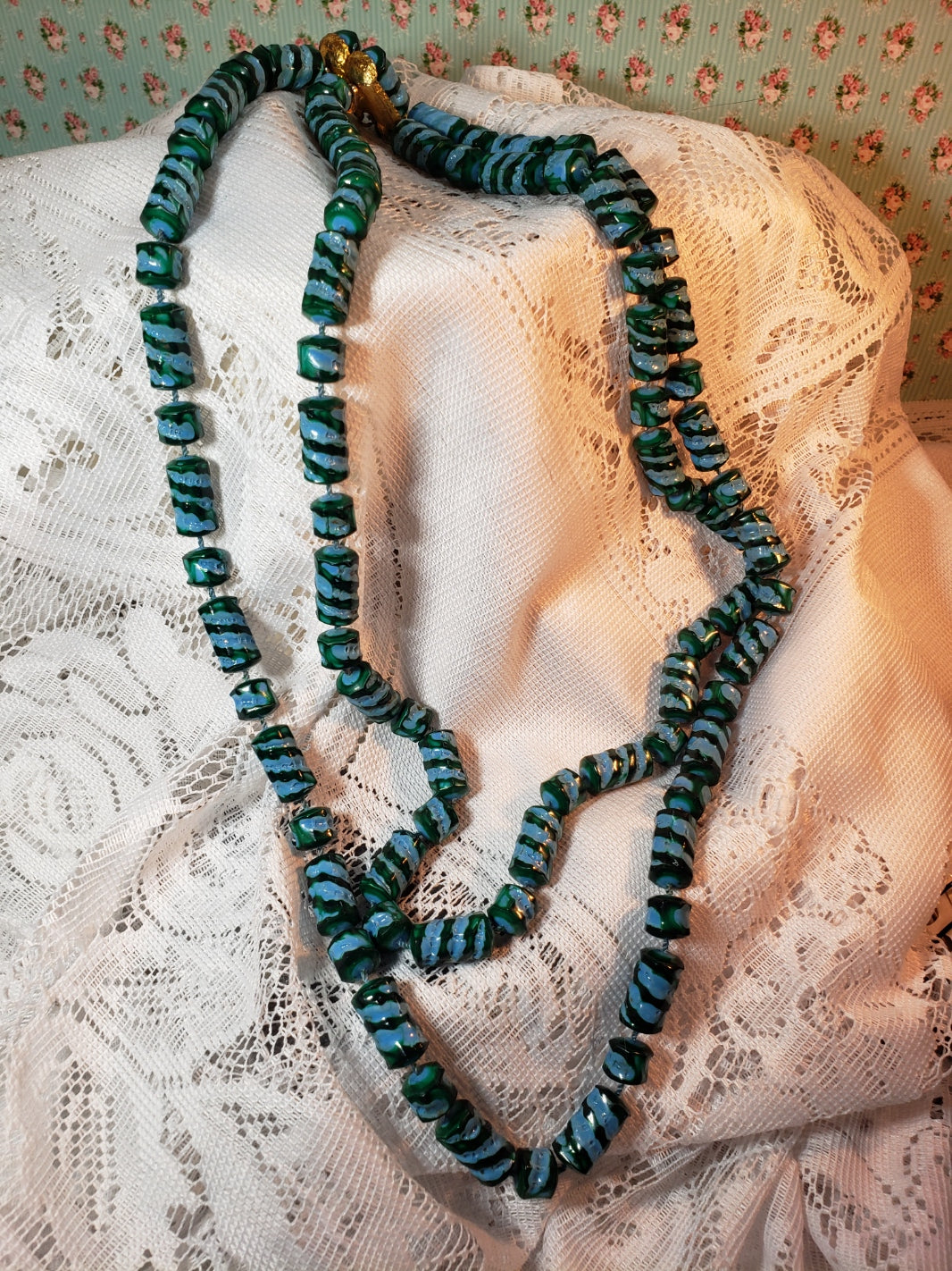 Sea Blue Necklace 20"