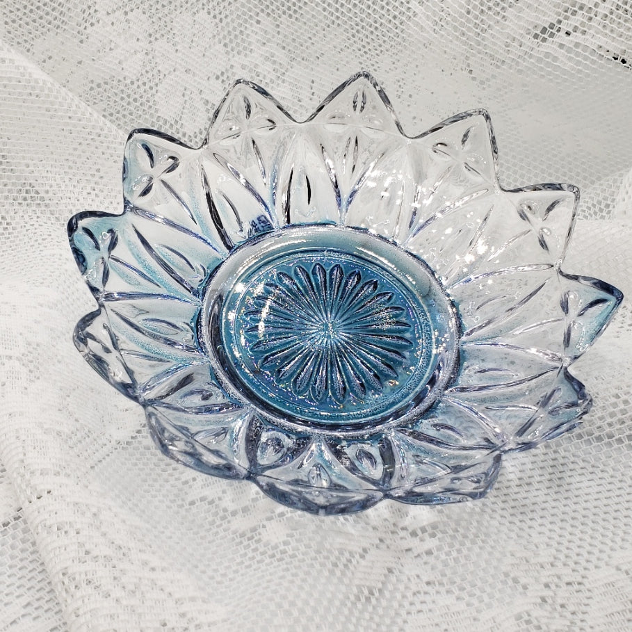 Blue Federal Blue Vintage Petal Dish