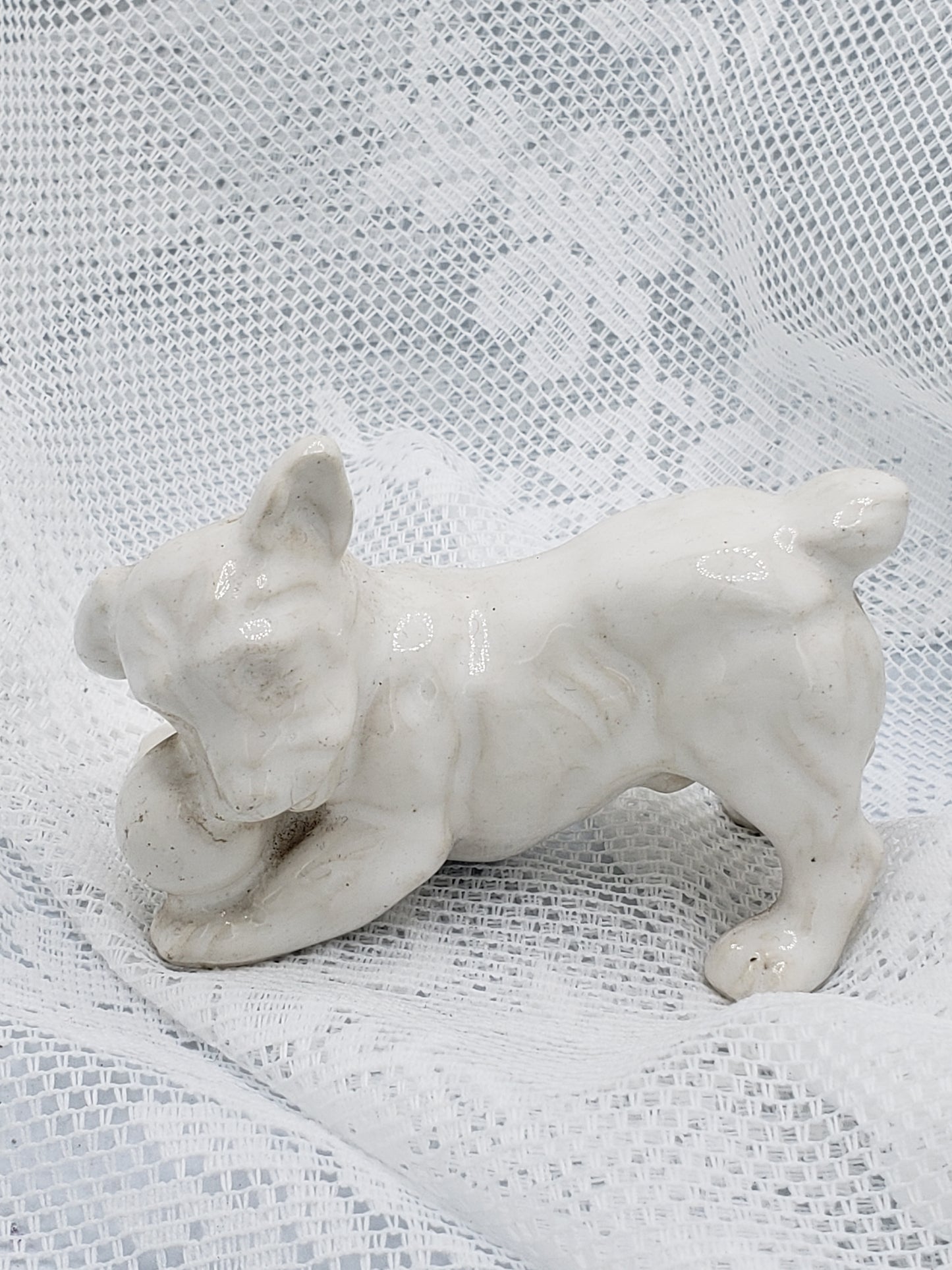 Belleek Parian Porcelain Terrier