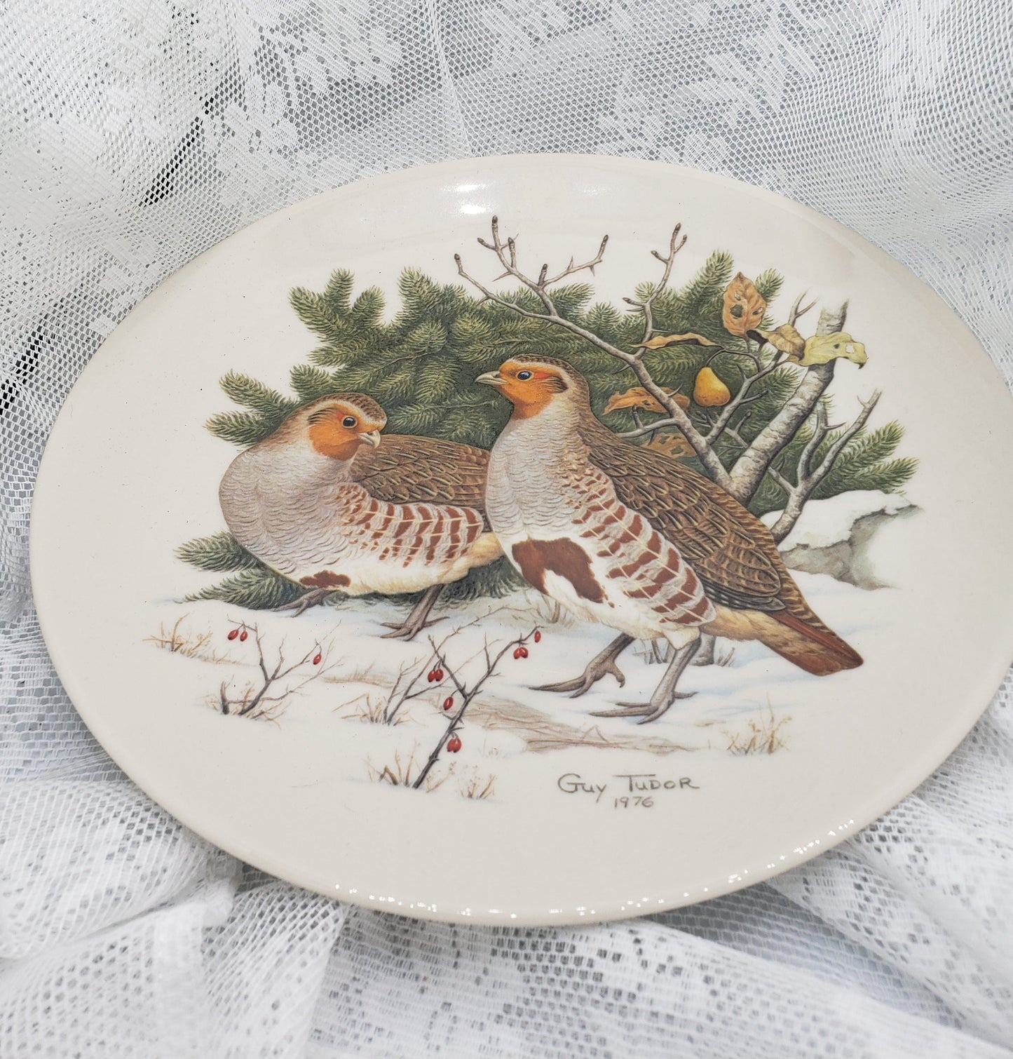 Holiday Patridge Dish 11"