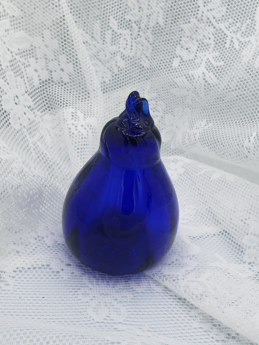 Cobalt Heavy Paperweight Pear or Eggplant