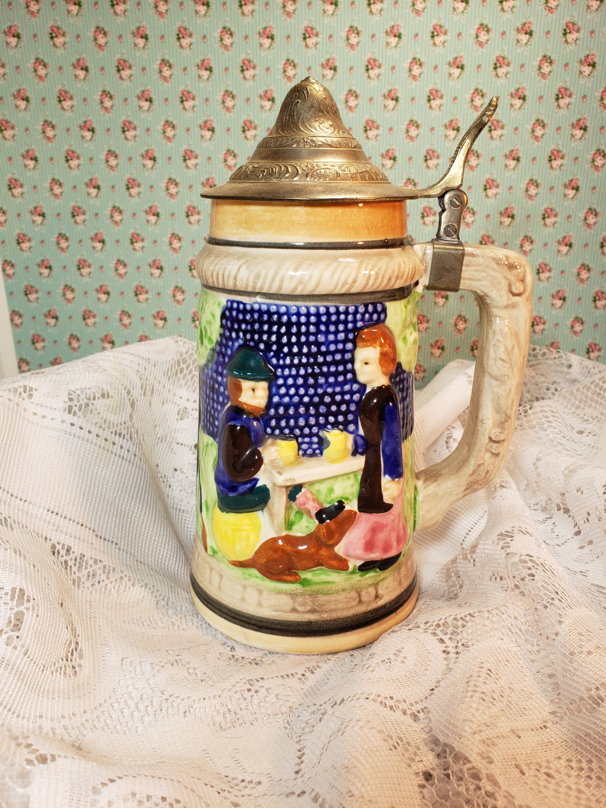 Vintage Beer Stein ~ Japan 8"