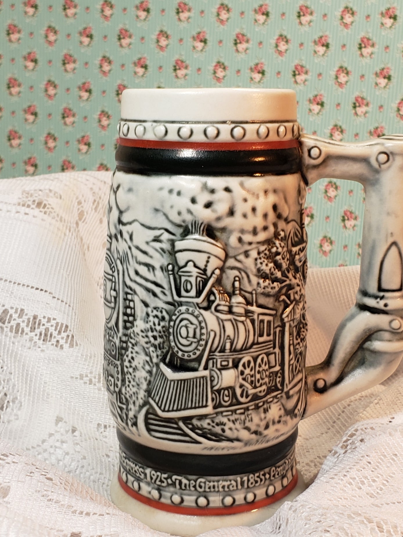 Mini Beer Stein with Train ~ Avon Collectible