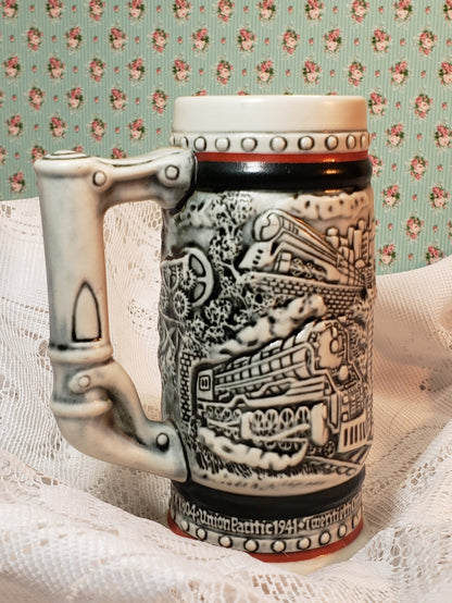 Mini Beer Stein with Train ~ Avon Collectible