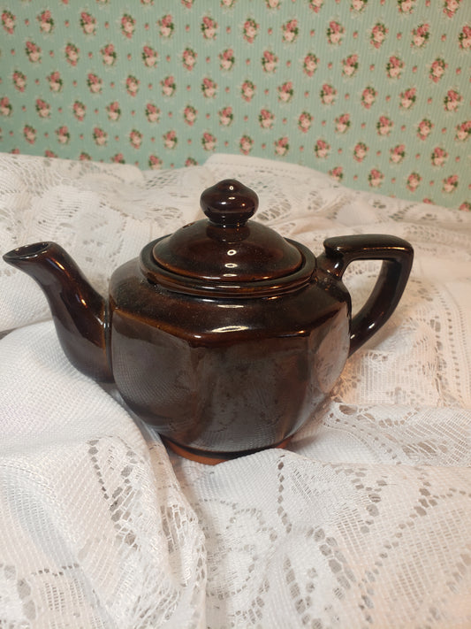 Brown vintage unmarked small teapot