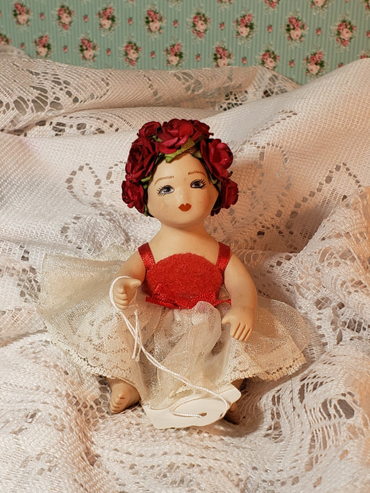 Little Porcelain Doll with Rose buds