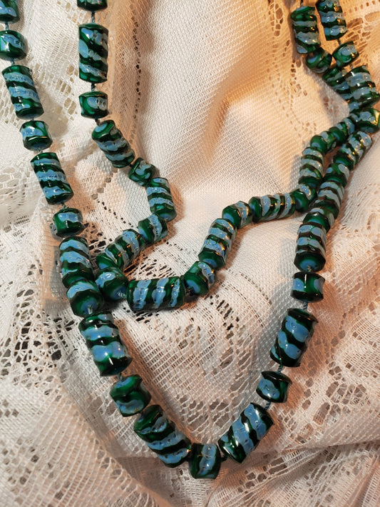 Sea Blue Necklace 20"
