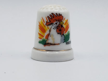 Rooster Thimble - Porcelain