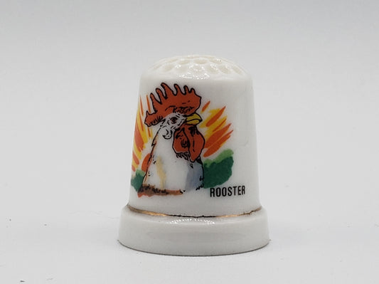 Rooster Thimble - Porcelain
