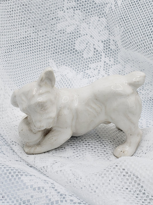 Belleek Parian Porcelain Terrier